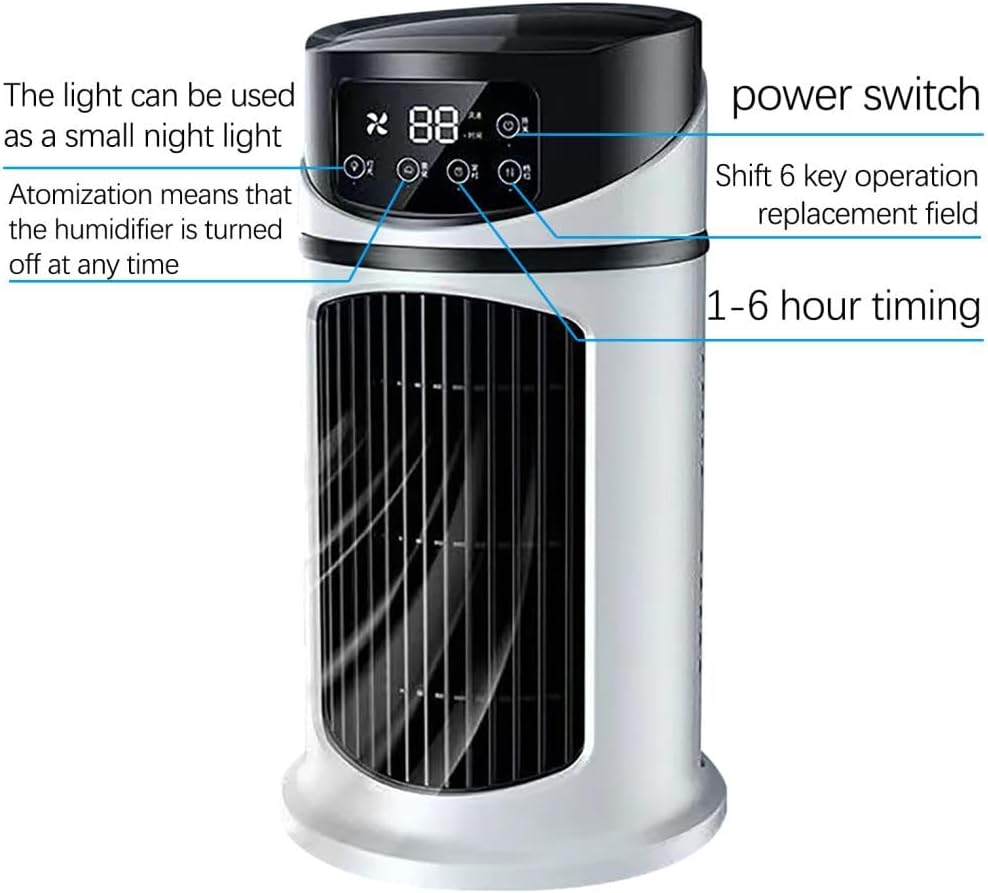 Multifunctional Desk Fan Mini Eaporatie Cooler Portable Conditioner Adjustable Fan Easy To Use Cooler Fan Cool Mist Humidifier