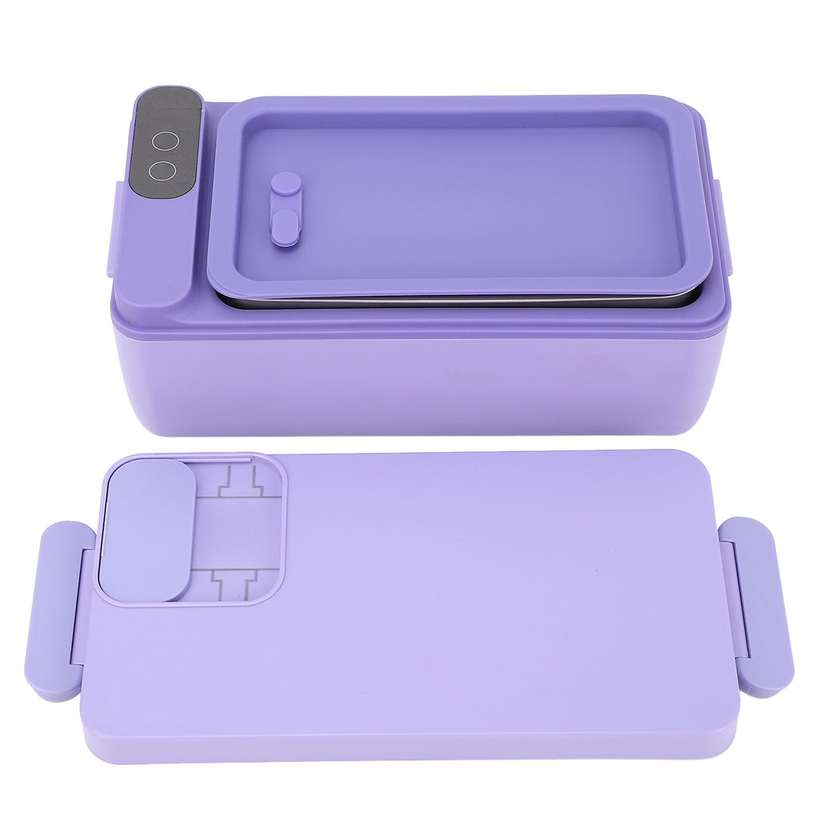 CHICIRIS Lunch Box Elettrico Portatile con Rivestimento in Acciaio Inossidabile 304 Riscaldamento Elettrico per Studenti Impiegati capacità 1 Litro (Viola)