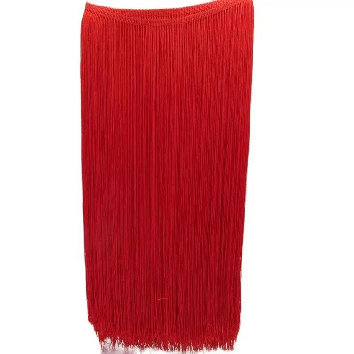 Lot de 2 mètres de franges en dentelle de 50 cm/100 cm de long pour robe latine, vêtements de scène, accessoires de rideau, ruban - 100 cm de large - bleu saphir