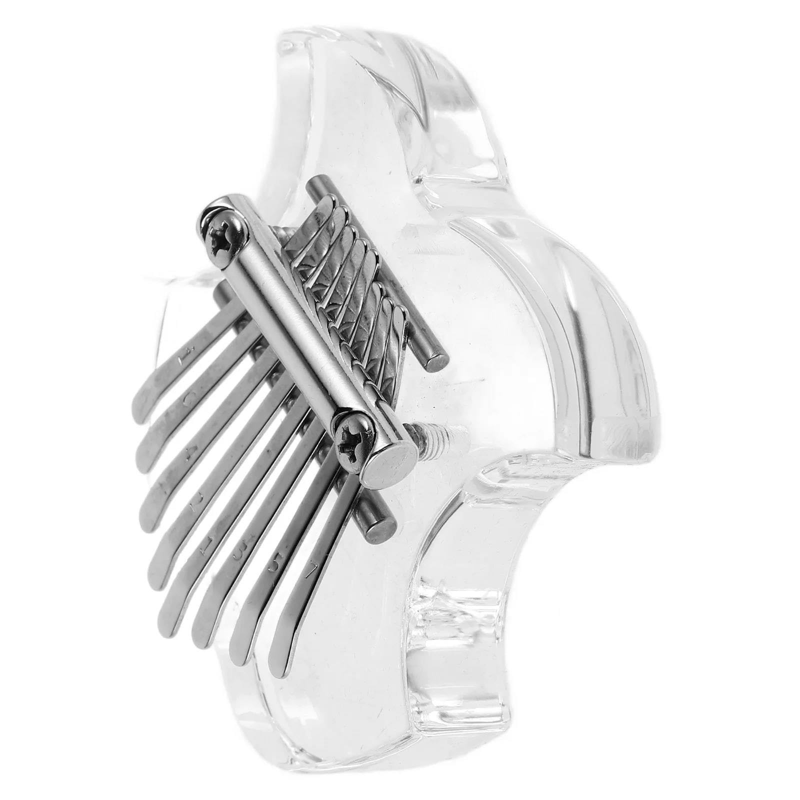 Pianino Kciukowe Kalimba 8-klawiszowy Akrylowy Kciukowy Fortepianowy Kieszonkowy Elektroniczny Kalimba Mini Przezroczysty Palec