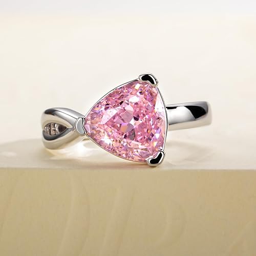 Miniatura 2 de 4CT-7CT Cubic Zirconia Cocktail Rings Pear CutHeart CutRadiant Cut 5A Grade Simulated Diamond CZ Statement Engagement Promise Ring for Women