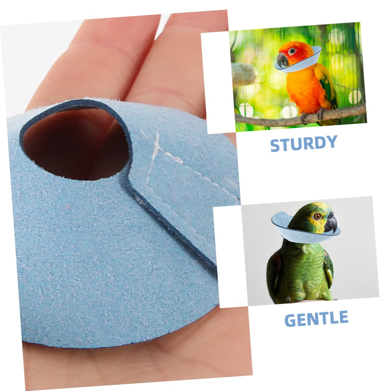 COLLBATH 2pcs Parrot Collar Bird Neck Cone Parrot Cones Soft Breathable Washable Bird Biting Prevention (Large)