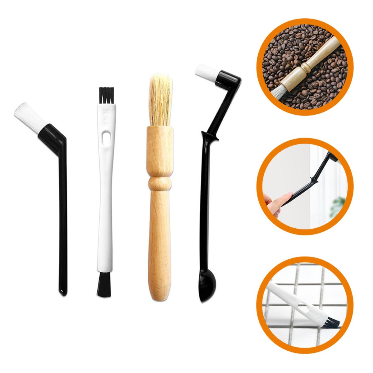 PRETYZOOM 5 Juegos Kit De Cepillos Para Café Limpiador De Tazas Fabricante Limpiador De Gel Alambre Para Limpieza Cepillo De Limpieza De Café En Polvo Limpiador De Café El Plastico 4 Uds * 5