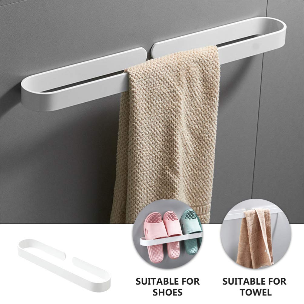 SOVORM Toallero de Acero Inoxidable con aro Negro para baño, toallero de Pared, Accesorios de baño (Negro, 40 cm) Toallero de Pared (Blanco, 50 x 7 cm) The New