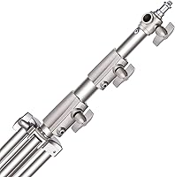 Vista 5 de NEEWER Soporte de luz de acero inoxidable de 102 pulgadas/2.6m, soporte de trípode de fotografía resistente acolchado con resorte con adaptador