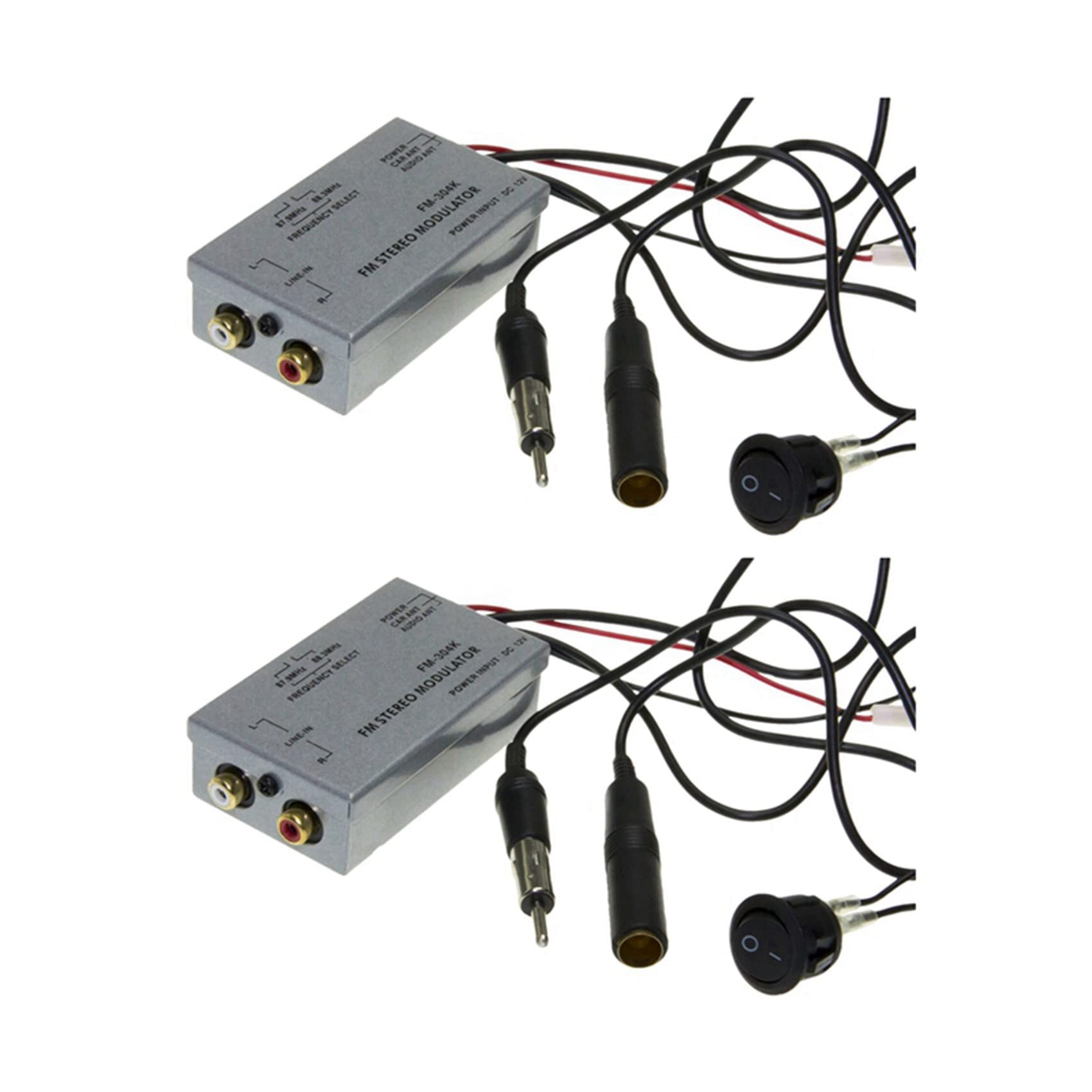 Modulateur FM universel double adaptateur antenne avec câblage audio Cinch - 8