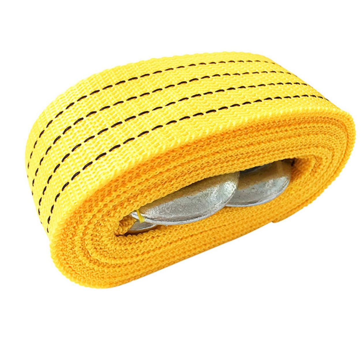 Corde de remorquage anti-panne 2 pièces avec crochets pour treuiller et tracter sans stress