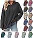 Ribbed Knit Hoodies-Sweatshirts for Women Casual Long Sleeve Pullover Tops with Pocket Drawstring Dressy Knit Tops (Light Purple,XX-Large)
