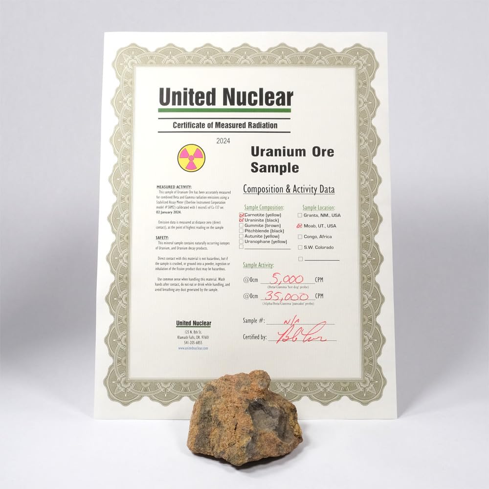 United Nuclear Generic Uranium Ore, Range 'A ' 1,000 to 3,000 CPM