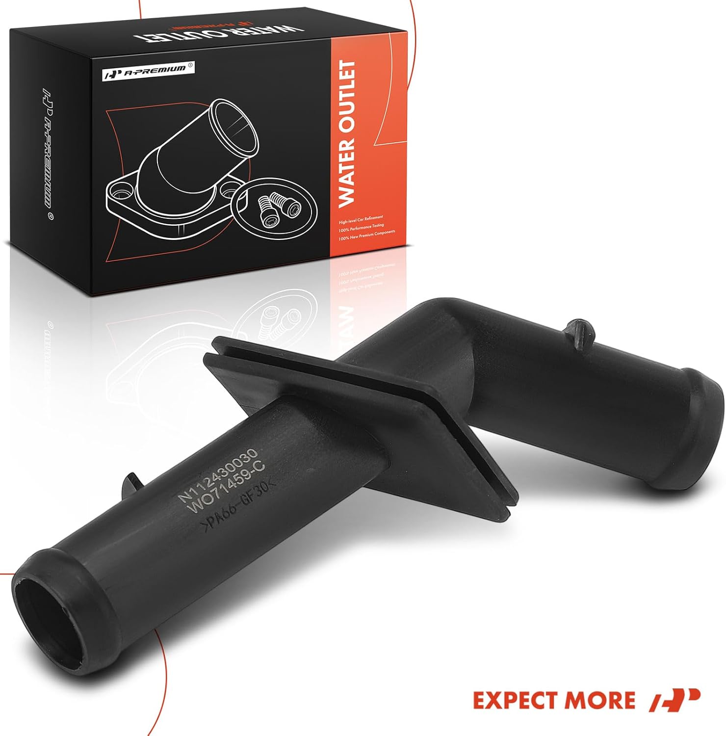 A-Premium Water Coolant Pipe Hose Connection Compatible with Mercedes-Benz GLE300d, GLE350, GLE400, GLE43 GLE450 AMG, GLE63 AMG S, GL350, GL450, GL550, GL63 AMG, GLS450, GLS550, GLS63 AMG, ML-Class