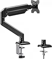 Suporte Articulado para Monitor com Mola Interna, Ajuste de Altura, Rotação 360°, VESA 75x75/100x100, Até 9kg, 10" a 27"