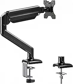 Suporte Articulado para Monitor com Mola Interna, Ajuste de Altura, Rotação 360°, VESA 75x75/100x100, Até 9kg, 10" a 27"