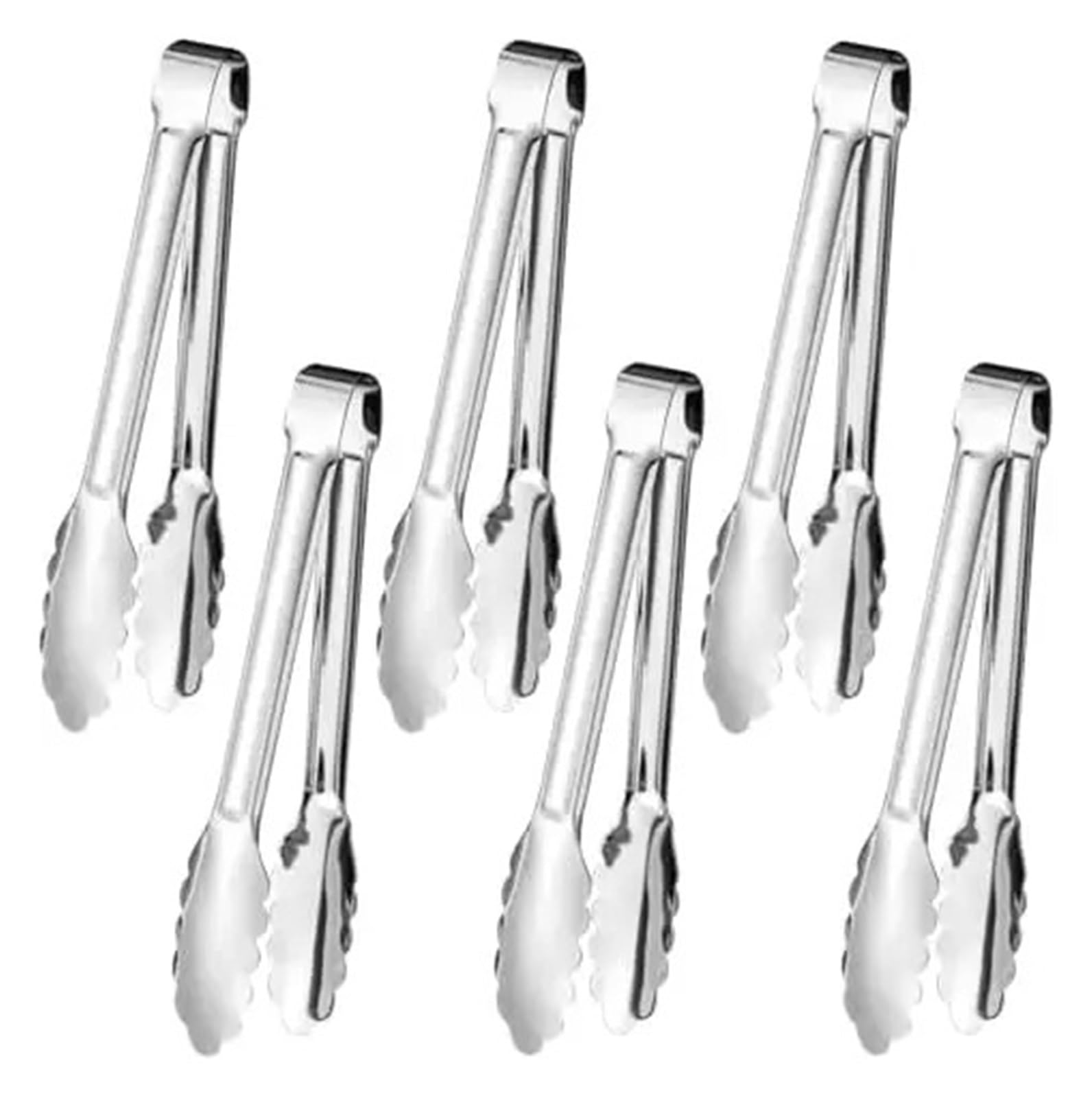 6 pinzas for servir de acero inoxidable de 9 pulgadas, perfectas for barbacoas, bodas, fiestas y uso en la cocina.