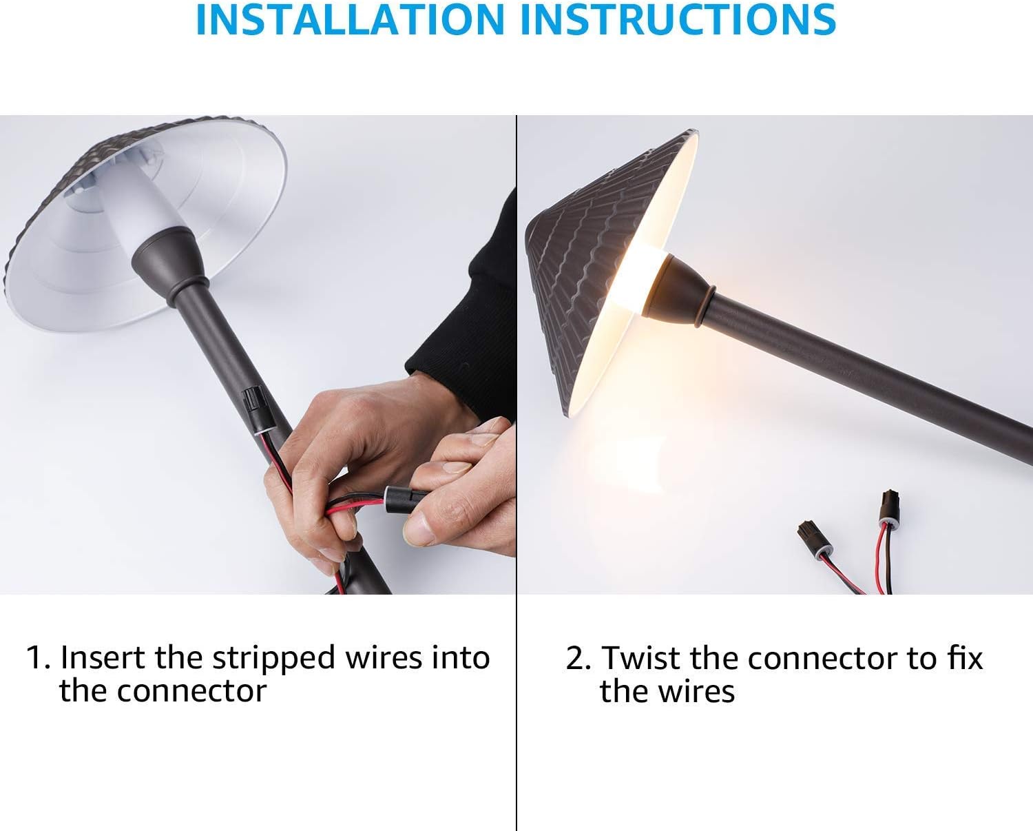 Exсluѕіvе LEONLITE 20-Pack Waterproof Wire Connectors Outdoor Seal Electrical Twist Wire Nuts Caps, 22AWG-16AWG, Low Voltage for Landscape Lights, Exterior Pathway Lighting, Wet Location Available, Black Tесh Dеаlѕ 🔥 LEONLITE 20-Pack Waterproof Wire Connectors Outdoor Seal Electrical Twist Wire Nuts Caps, 22AWG-16AWG, Low Voltage for Landscape Lights, Exterior Pathway Lighting, Wet Location Available, Black