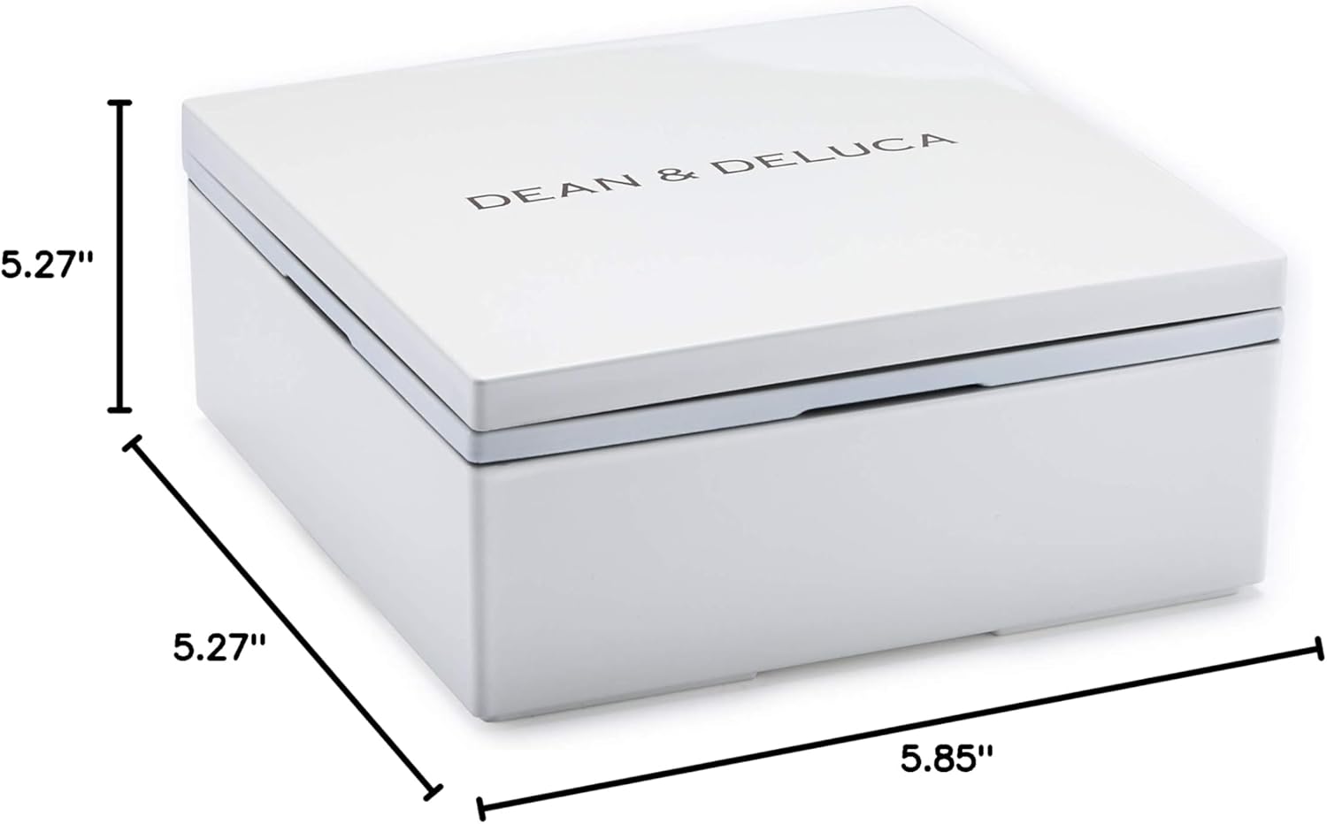 Dean & Deluca 3-Tier Small White Box Lunch Box Picnic Outdoor 13.5 x 13.5 x 15 cm