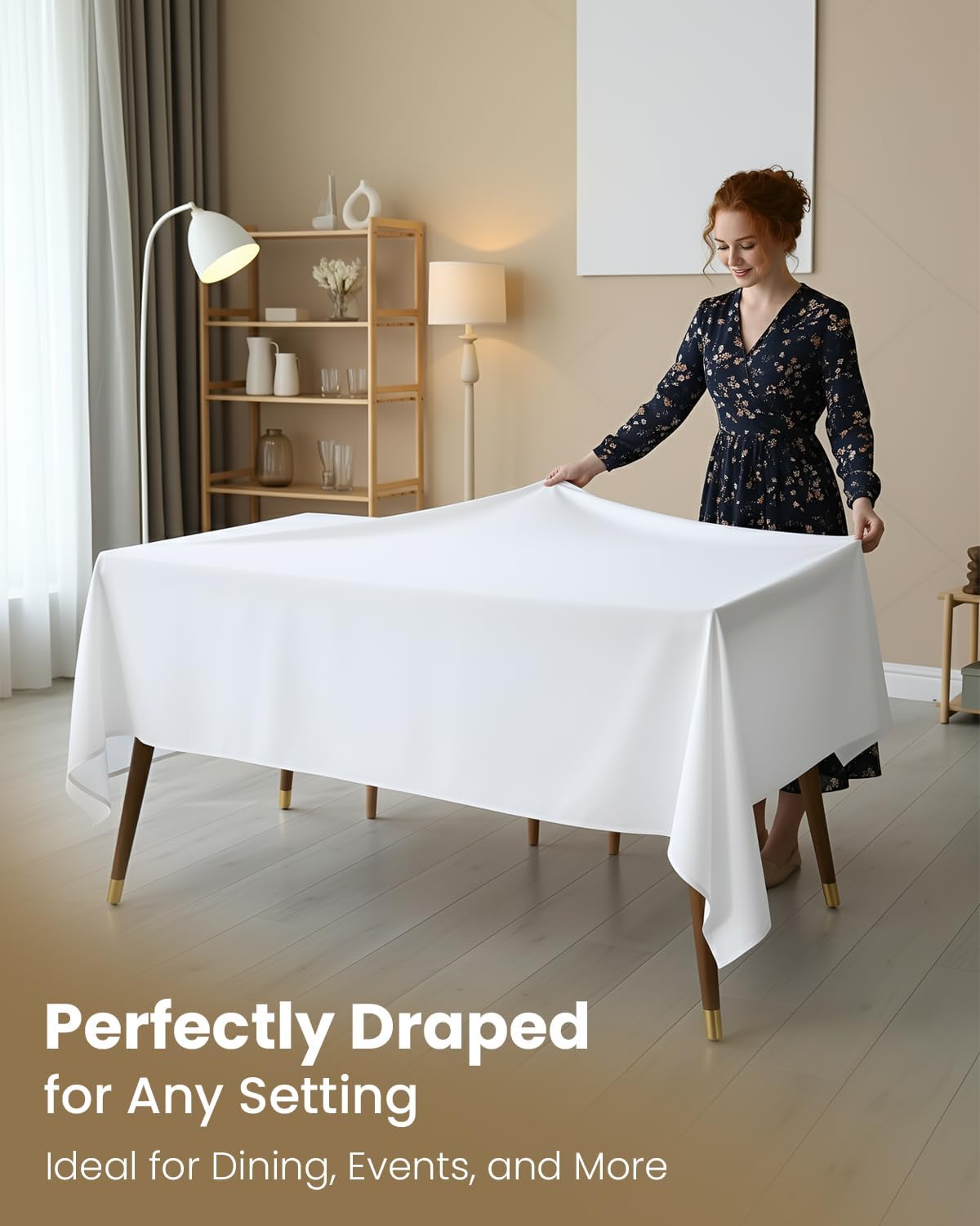 Utopia Kitchen Rectangle Table Cloth 2 Pack [60x120 Inches, White] Tablecloth Machine Washable Fabric Polyester Table Cover for Dining, Buffet Parties, Picnic, Events, Weddings and Restaurants - Image 4