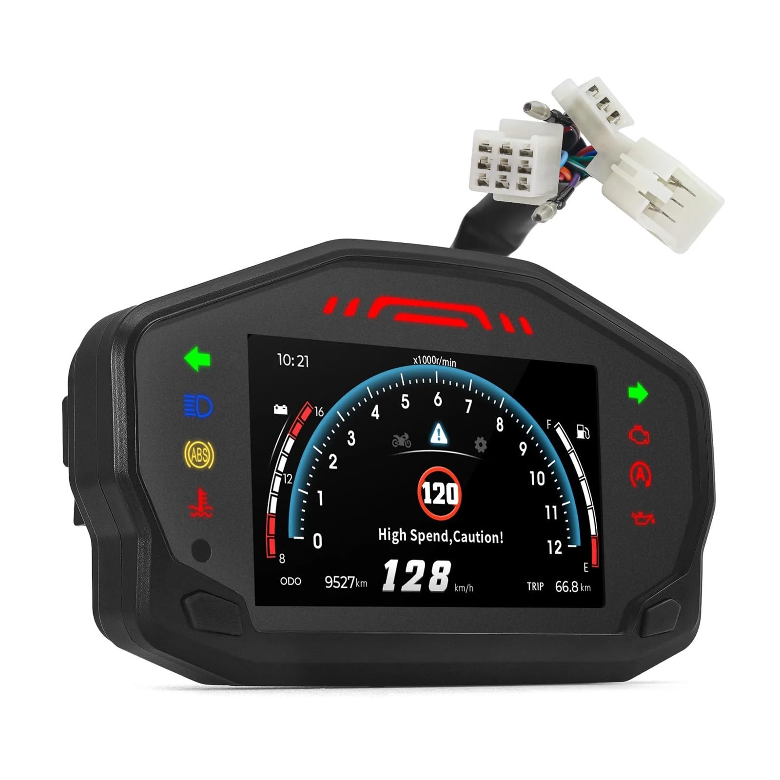 Moto Contachilometri Contachilometri Universale Per Moto Contachilometri Digitale Pannello Strumenti Motore Con Cruscotto Livello Olio Chilometraggio Per 2/4 Cilindri