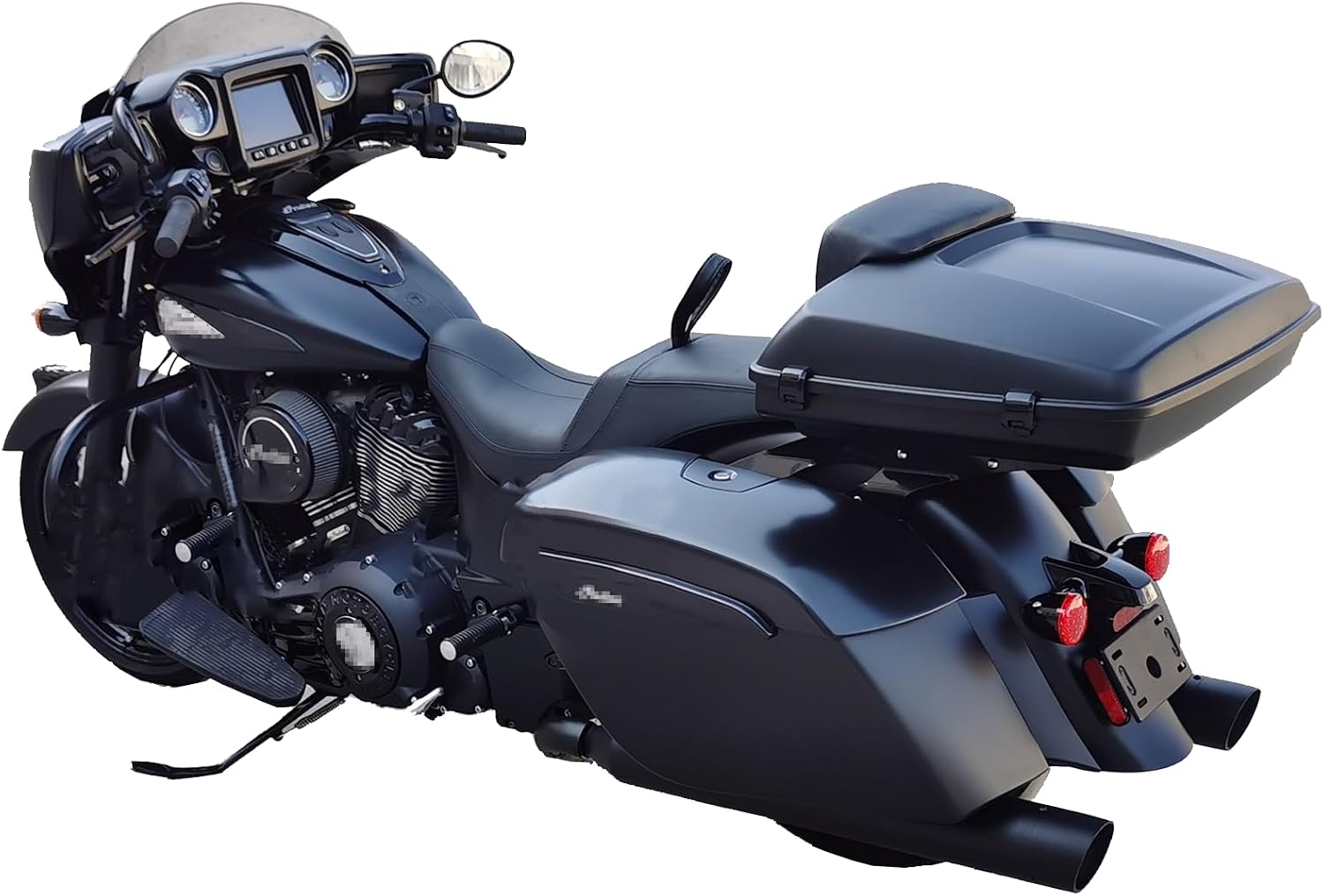 Black Luggage Rack Mount Top Case Box Compatible for Indian Dark Horse Challenger Chieftain Roadmaster Springfield Pursuit Vintage Chief Limited 2014-2023