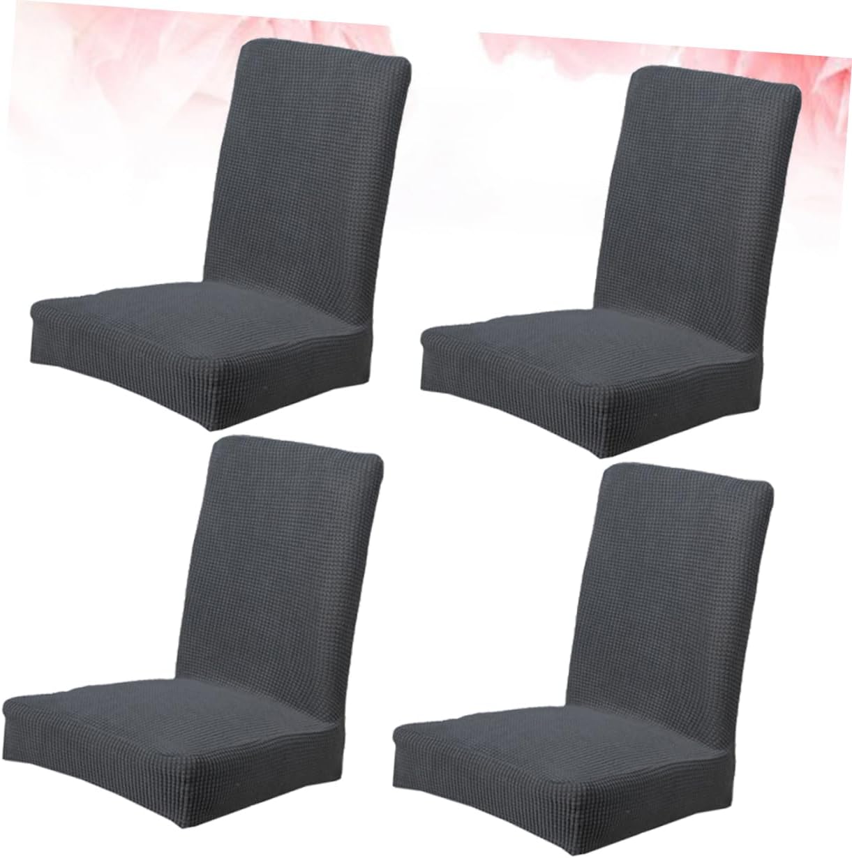 PRETYZOOM 4pcs Elastic Stretch Dining Chair Removable Protective Cases for Home Office Grey Fit for Dining Room Wedding Banquet Easy to
