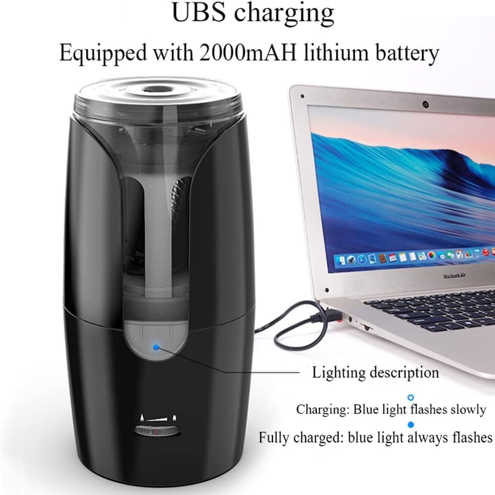 Temperówka, automatyczna elektryczna temperówka do ołówków mechaniczna luzem USB edukacja materiały biurowe artykuły papiernicze