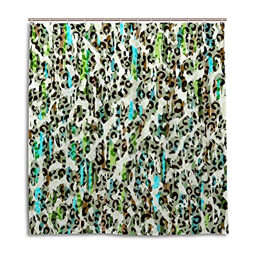 Rideau de douche imperméable vert anti-moisissure tissu lavable - 2