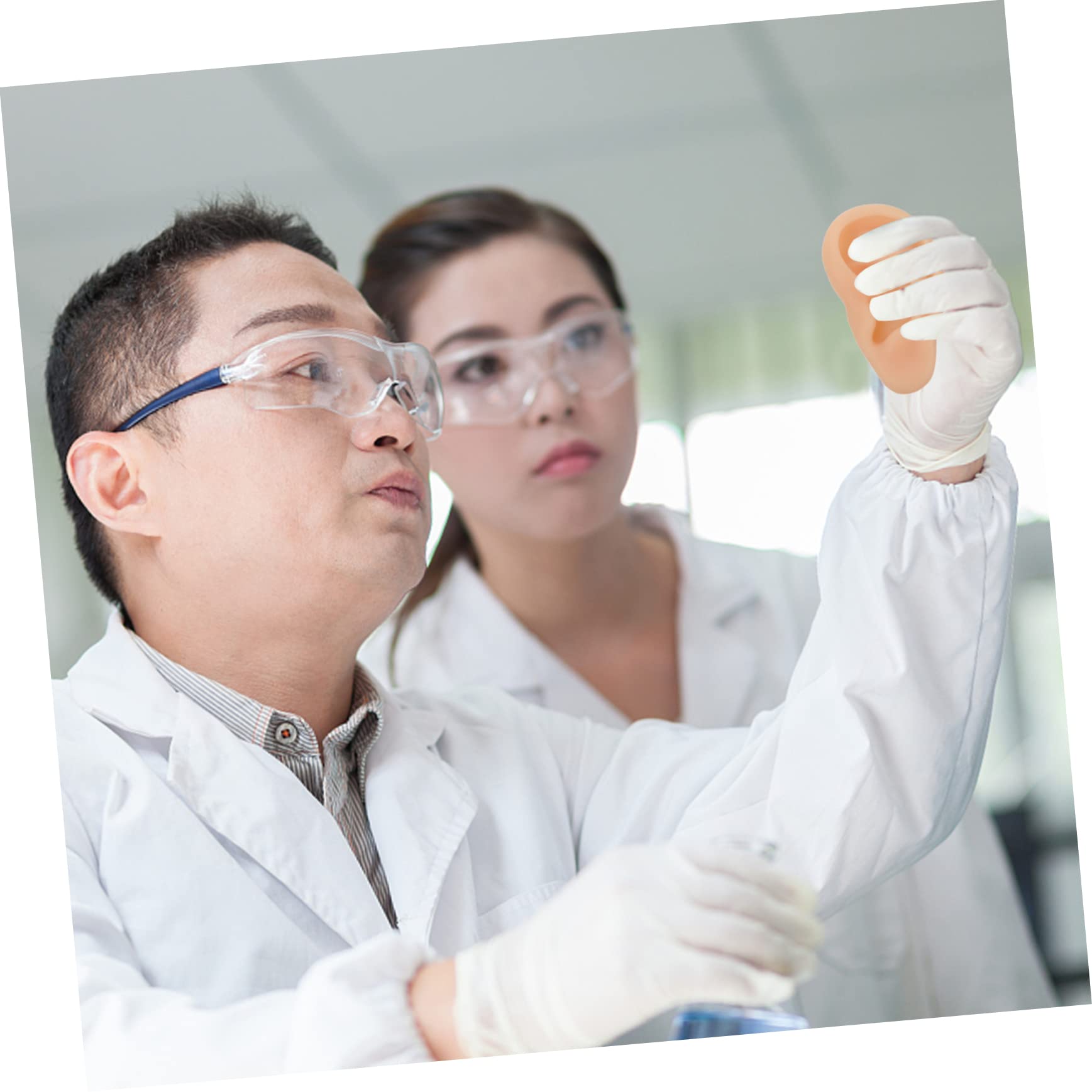 Gogogmee Distinguish Left Right Reusable Silicone Ear Model for Teaching and Practice