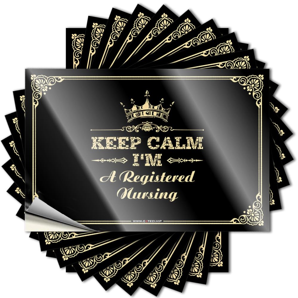 Girly, Tattoos Tumbler Keep Calm I'm A Registered Nursing | Western Man Cave Accessories(12X18CM)
