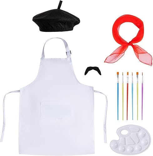 Disfraz de artista para niños, disfraz de pintor de Halloween, conjunto de accesorios para disfraz de fiesta