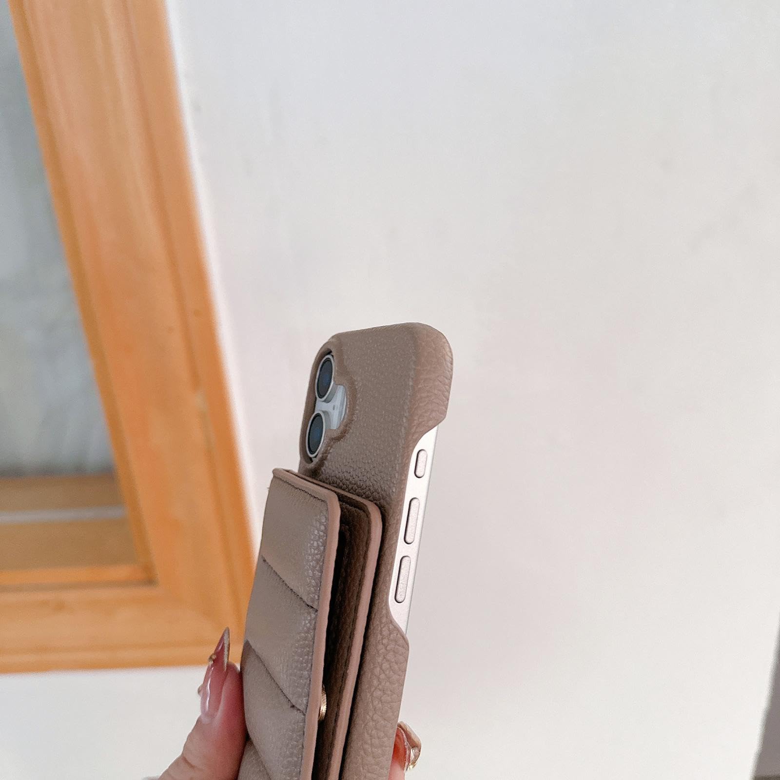 Do iPhone'a 13 Pro Luksusowy Portfel Etui Smyczkowe Lichee Wzór Skórzana Obudowa Odporna Na Wstrząsy (Do iPhone'a 13 Pro/Fioletowy)