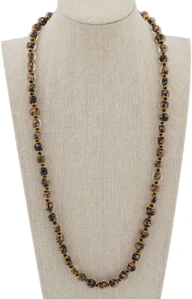 Glass Of Venice Murano Glass Sommerso Long Necklace - Black