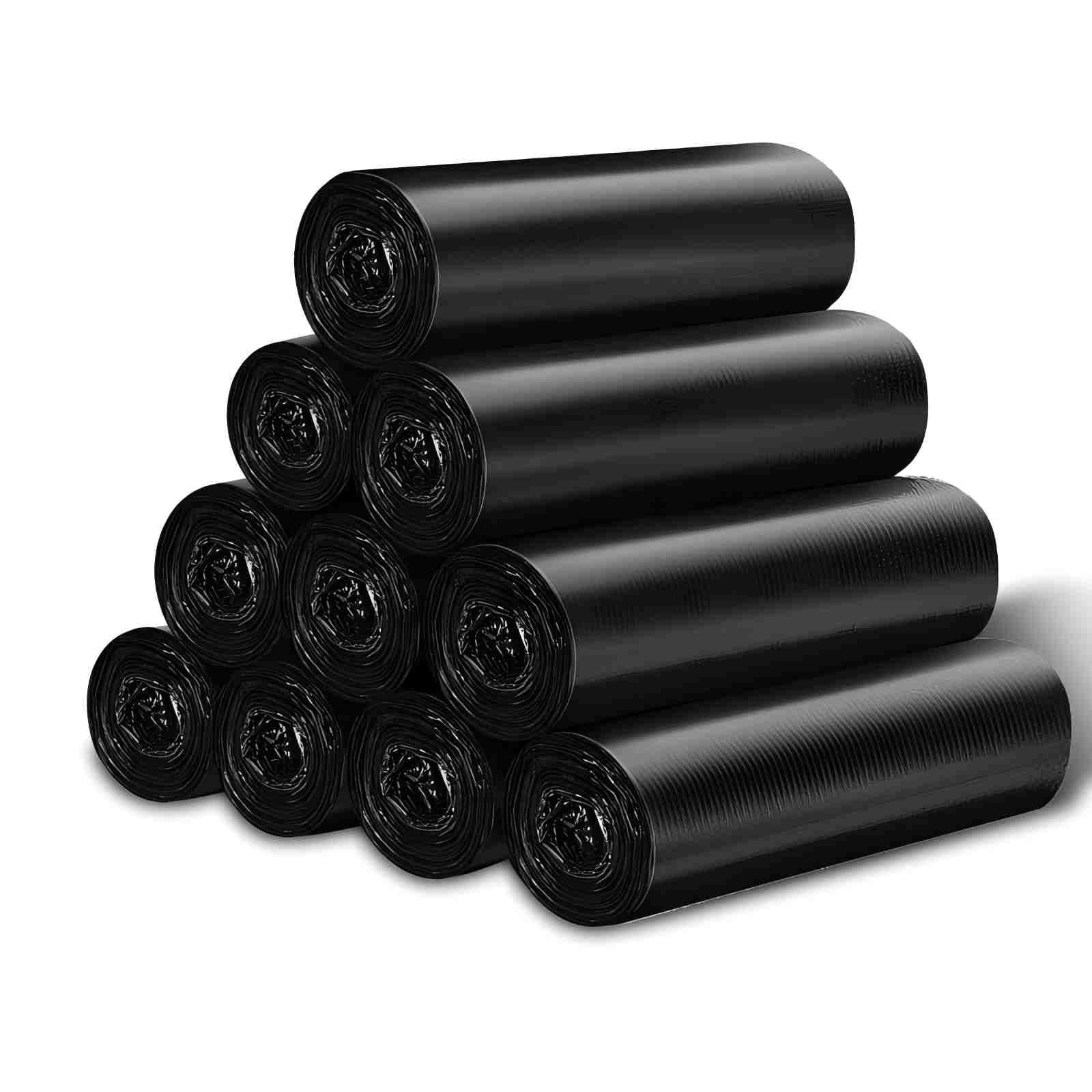 Photo 1 of Uieogio 6-11Gallon Heavy Duty Trash Bags with 300 Tie Ties - 300 Count Extra Thick, Leak-Proof Contractor Bags for Outdoor, Lawn, Thickened garbage bags| 50 cm x 55 cm, 20x22 Inches,Household