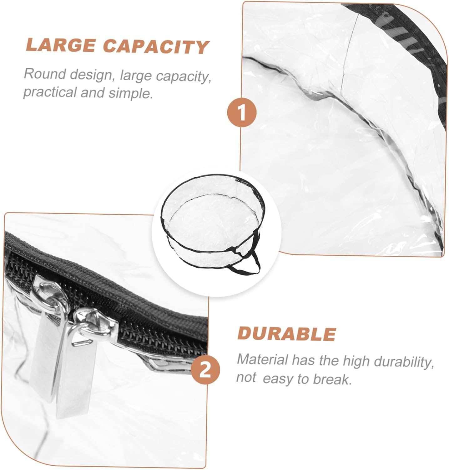 PRETYZOOM 2Pcs Transparent Wreath Holder Storage Bag Capacity Round Packing Bag for Wreaths and Design for Holiday Decor Storage