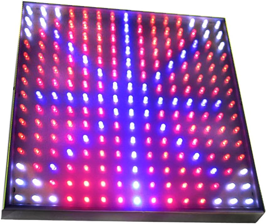 HQRP New Quad-Band 12" Square LED Grow Light System Blue/Red/Orange/White 225 LED 14W + Hanging Kit