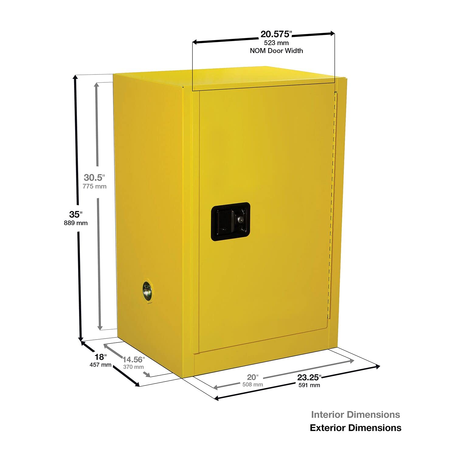 Justrite 861228 Countertop Hazardous material Steel Safety Cabinet, 12 gal, Steel, Blue: Industrial & Scientific