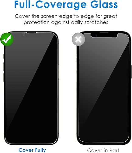 Miniatura 3 de JETech One Touch Install Protector de pantalla para iPhone 1313 Pro de 6.1 pulgadas, película de vidrio templado de cobertura completa, kit de