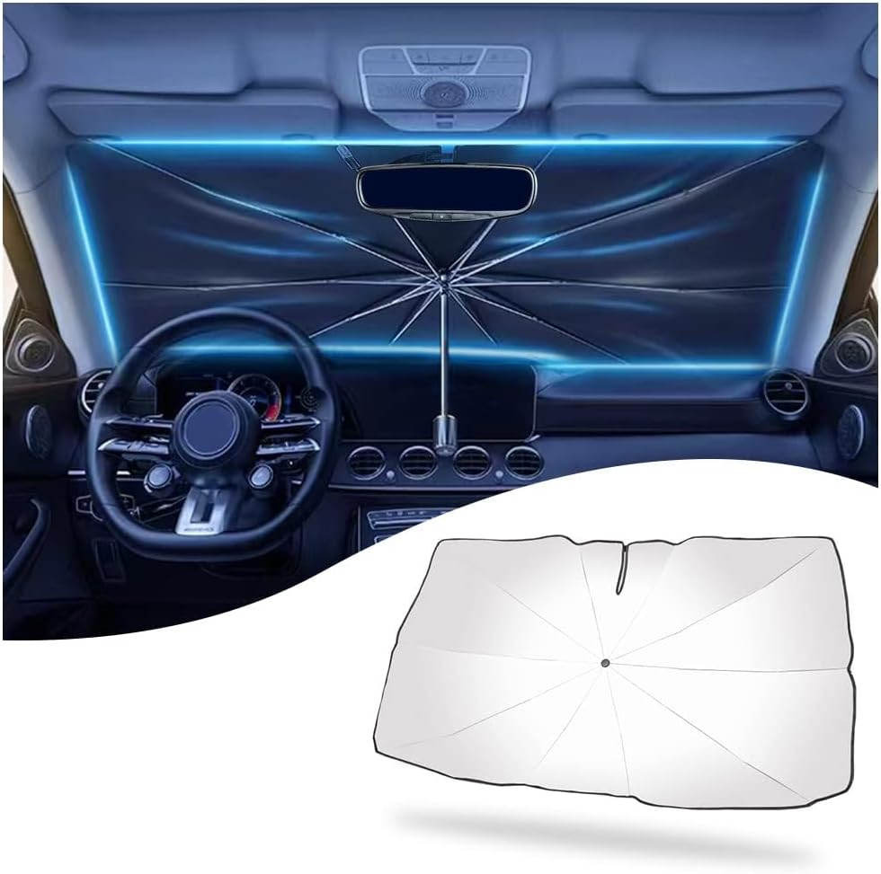 Lobe Wonder (Large Size) Car Sun Shade for Windshield Foldable Car Sun Umbrella for UV Sun and Heat Protection