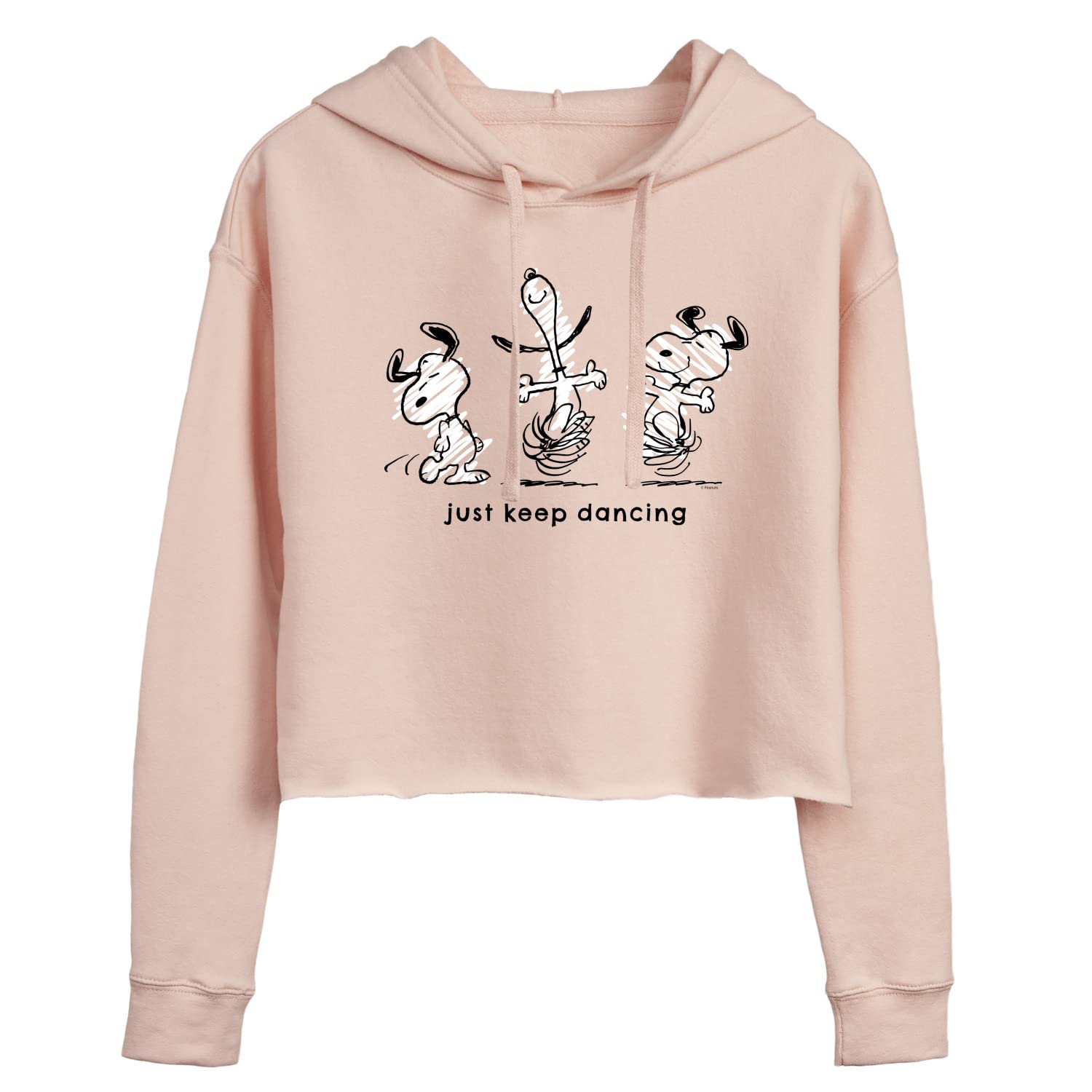HYBRID APPARELPeanuts - Snoopy Just Keep Dancing - Women's Cropped Hoodie
