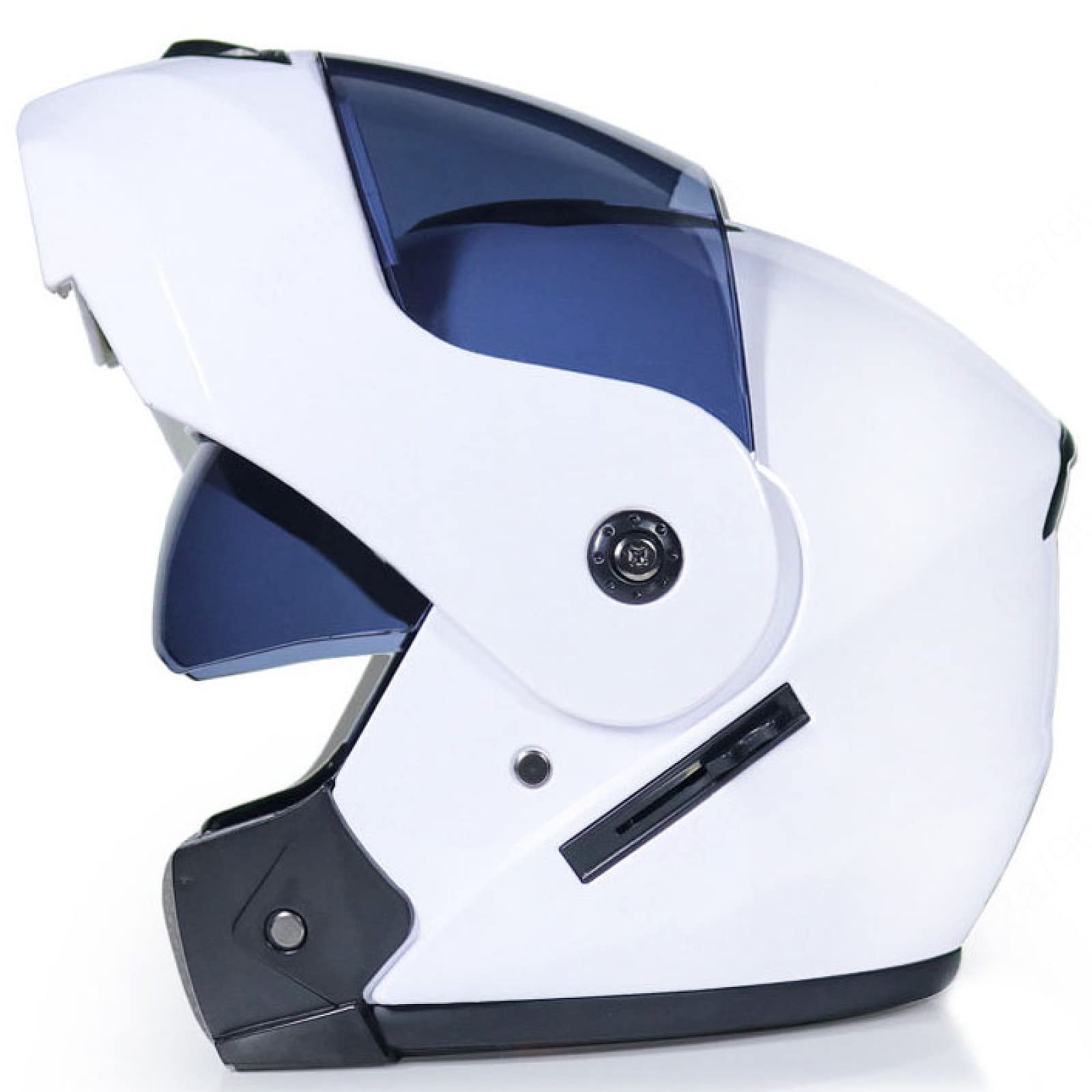 Kaski motocyklowe damskie Flip Up Front Modułowy kask motocyklowy Kask motocyklowy z pełną/otwartą twarzą Crash kaski do motocykli Kask motocyklowy,White C-L（58-59cm）