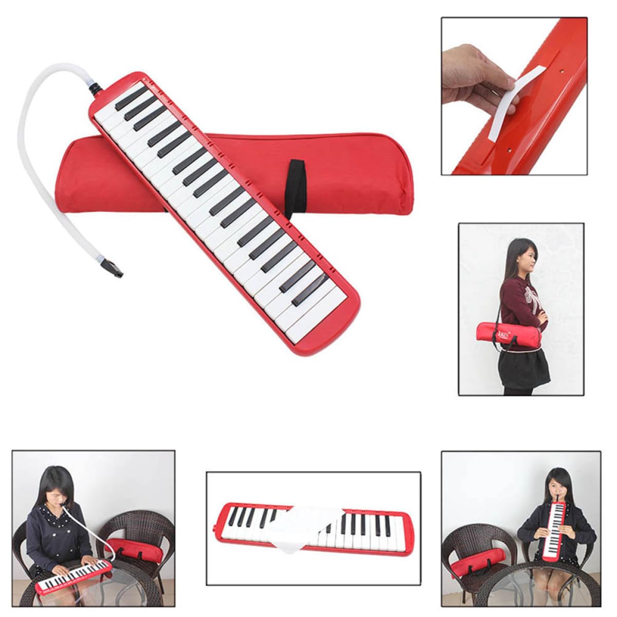 BESPORTBLE Mélodica Touches Piano Sans Batterie Pour Joueurs Débutants Et Avec Étui De Transport