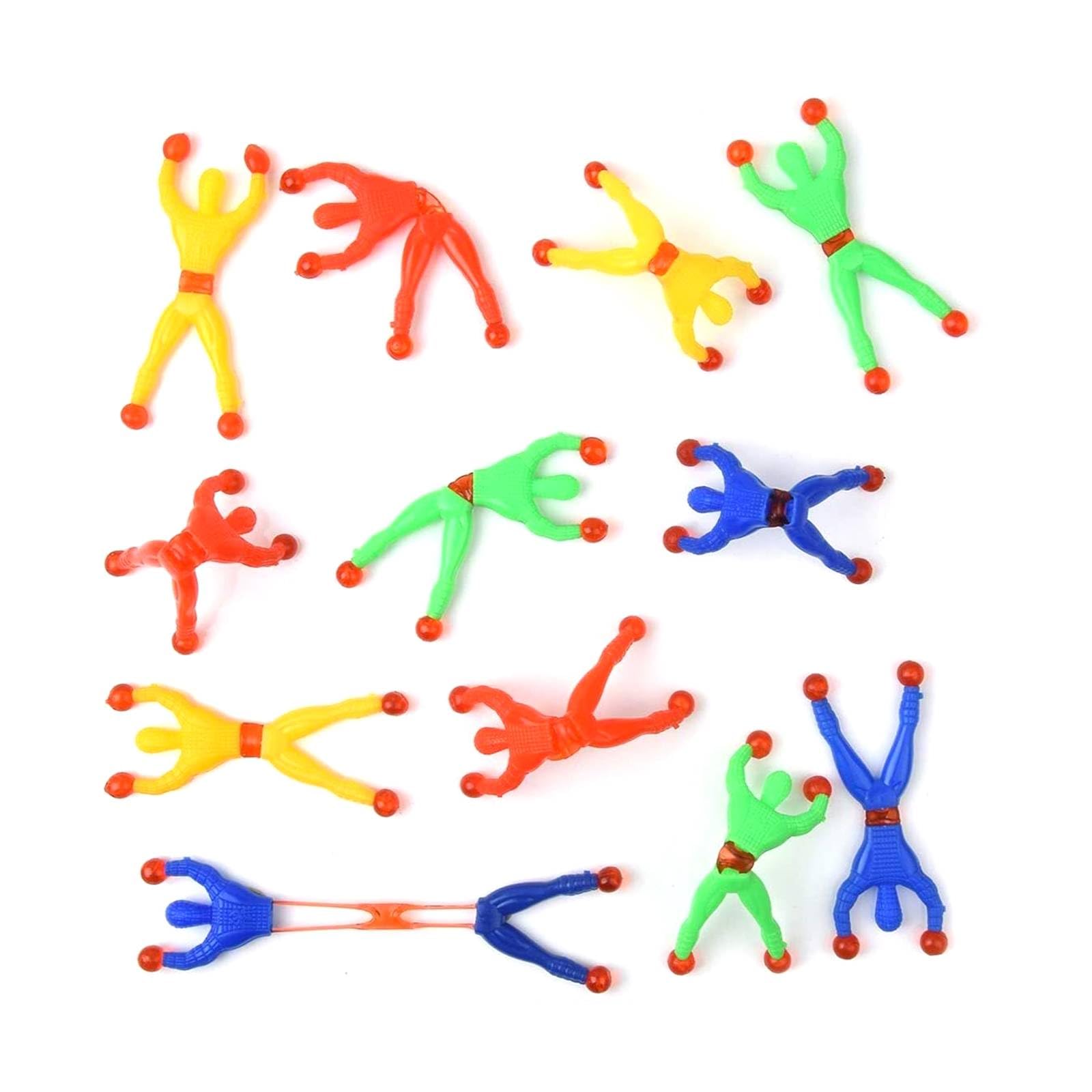 Henyall 20 Pcs Sticky Man Window Crawler Stretchy Men,Multicolored Window Walkers Sticky Set,Wall Crawlers Stretchy Toy,Perfect Party Bag Fillers for Kids Events,Goody Bags or Party Favors