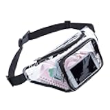 Clear Fanny Pack,Stadium Approved Waist Pack for Festival, Games,Travel and Concerts(Black)