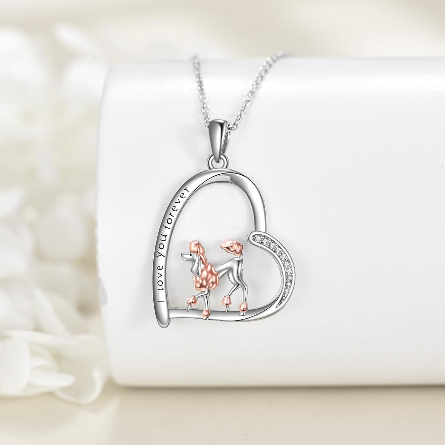 Animals Gift 925 Sterling Silver Cute Dog/Mouse Necklace Jewelry Gifts For Women Dog Lover - Image 2