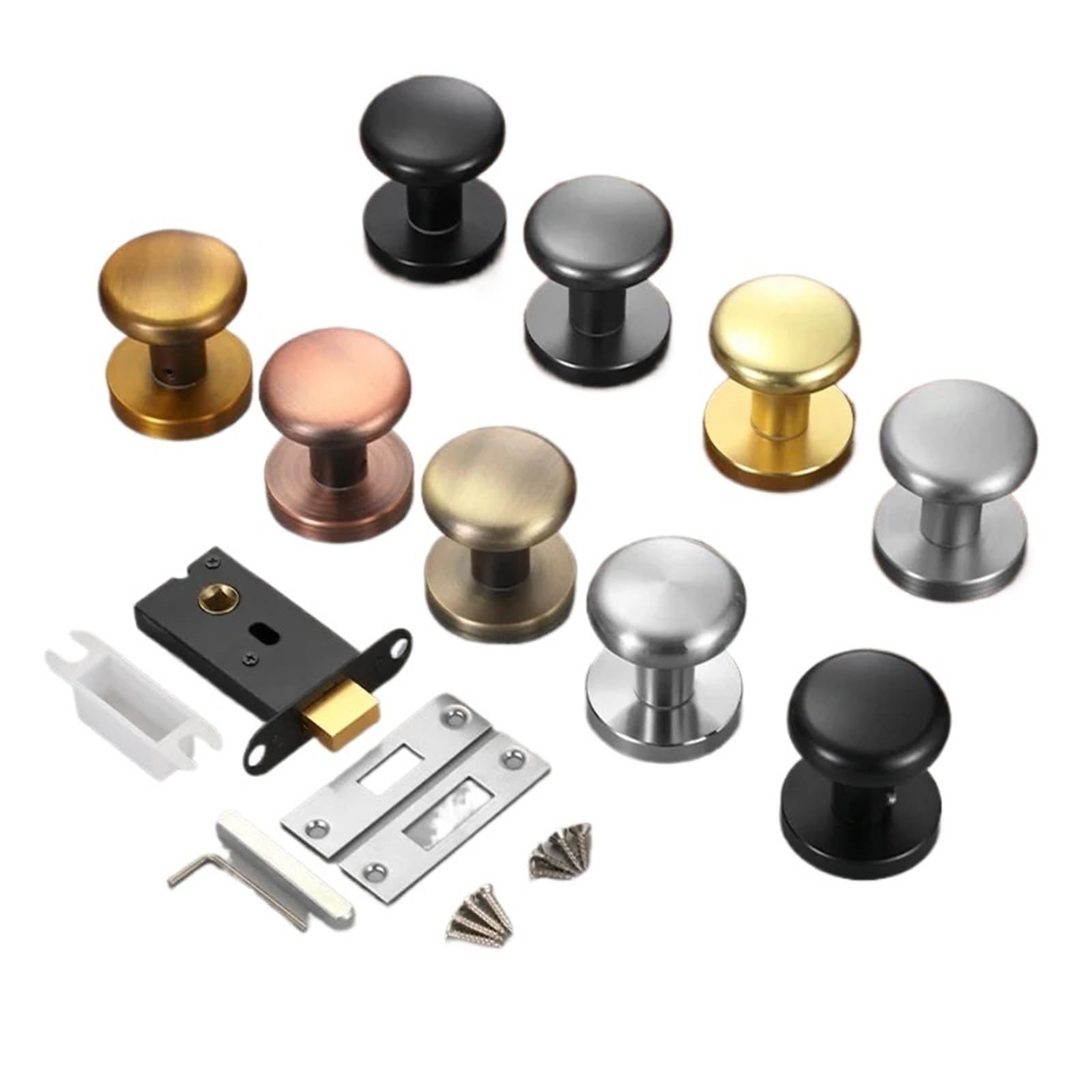 Pswbkvdblp Golden Zinc Alloy Keyless Invisible Door Lock Background Wall Circular Single-Sided 1Pcs