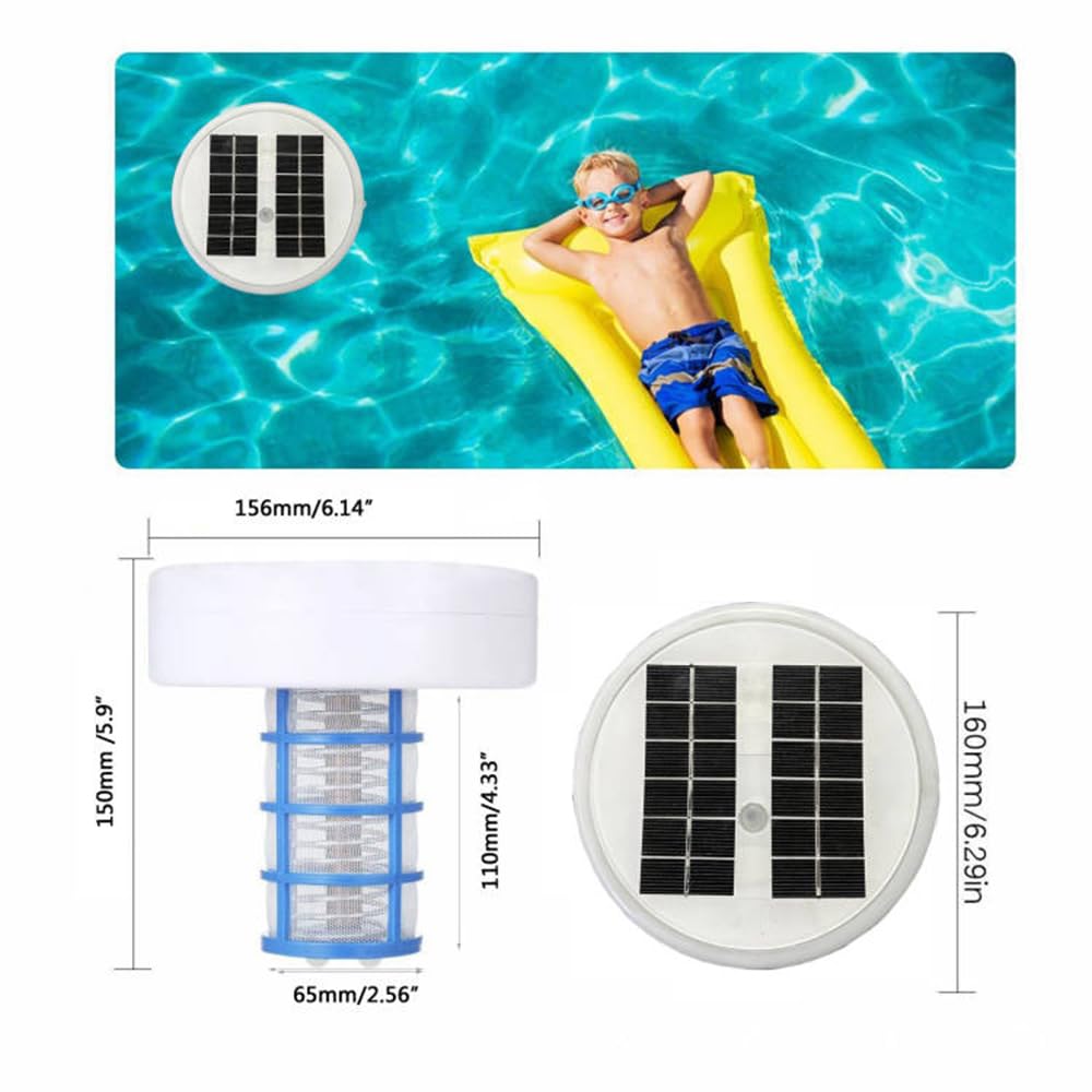 Ionizador de Piscina Solar para Limpieza, Reduce Cloro 85%