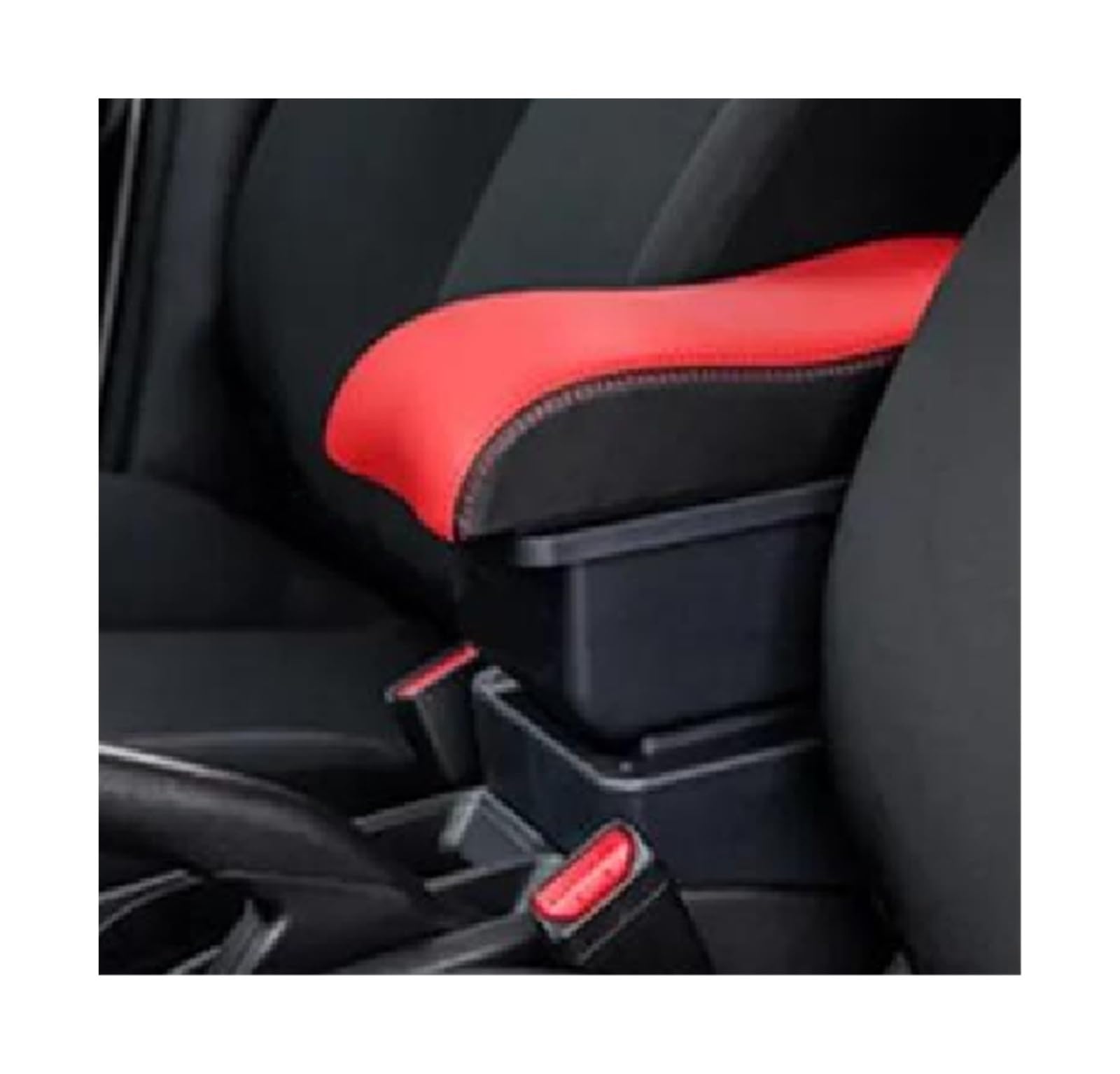 DYDGUTUFB For Suzuki For IGNIS Car Armrest Box Center Storage Box USB Retrofit Parts Interior Accessories (A5 Red black No USB)