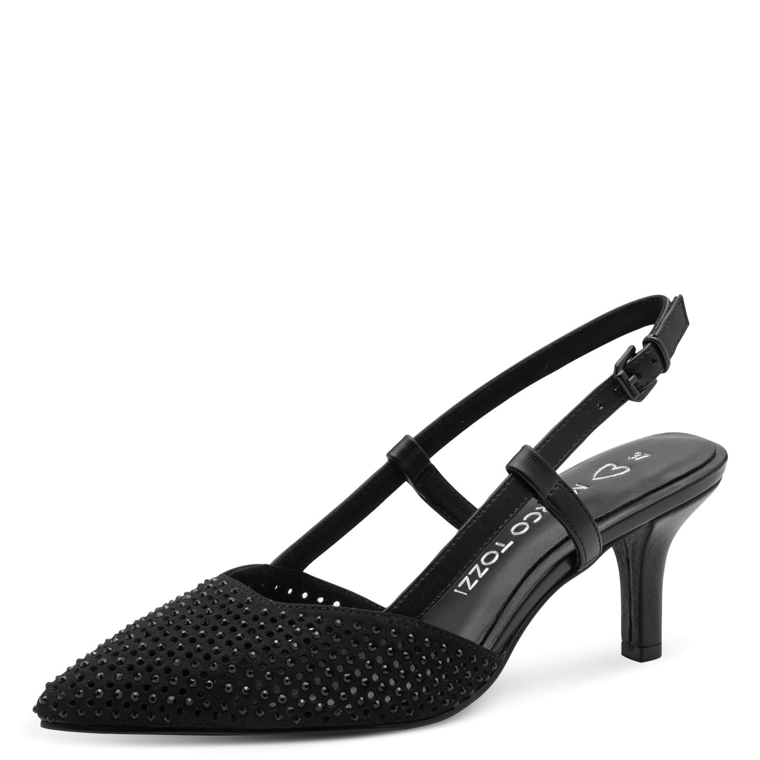 MARCO TOZZI Women Pumps Soft Feel Me Footbed Soft Lining Fashionable, Black (Black), 7.5 UK