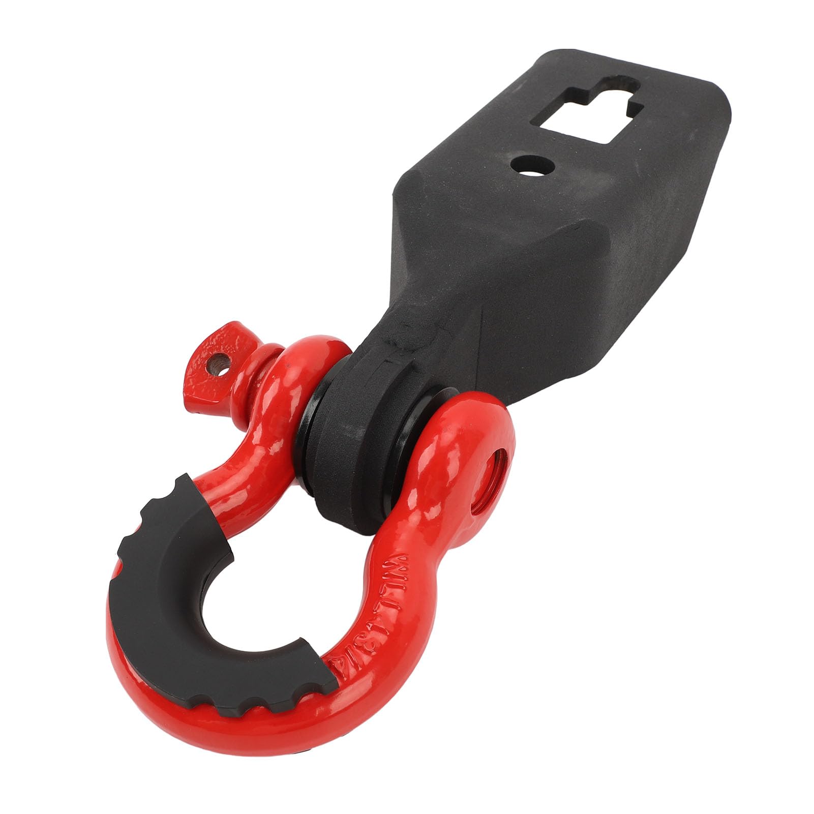 Drfeify Par de Montaje de Grillete de Gancho de Remolque Delantero con Anillos en D de 3 4 Pulgadas Soporte de Montaje de Gancho de Remolque Delantero de Acero Resistente con Recubrimiento en Polvo