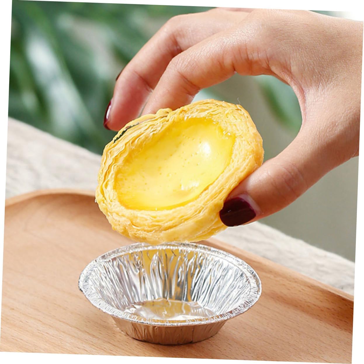 500pcs Easy Release Egg Tart Moulds Non-stick Tinfoil Tartlet Pans Baking Molds for Egg Tart Jelly Pudding