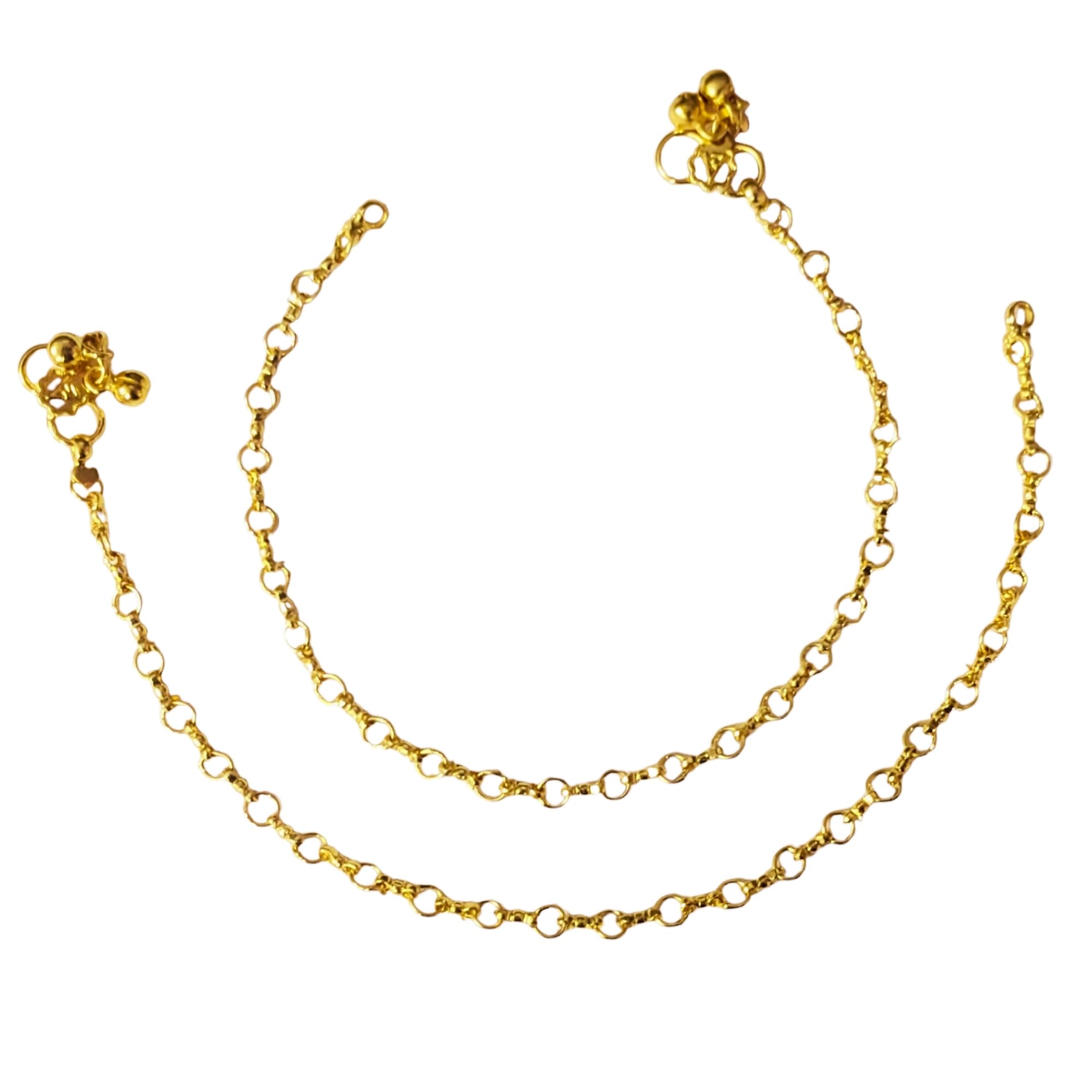 AanyaCentric Gold Plated Indian Traditional Alloy Anklets Payal Pair for Women & Girls (B0DGQ1BD39) Amazon Price History, Amazon Price Tracker