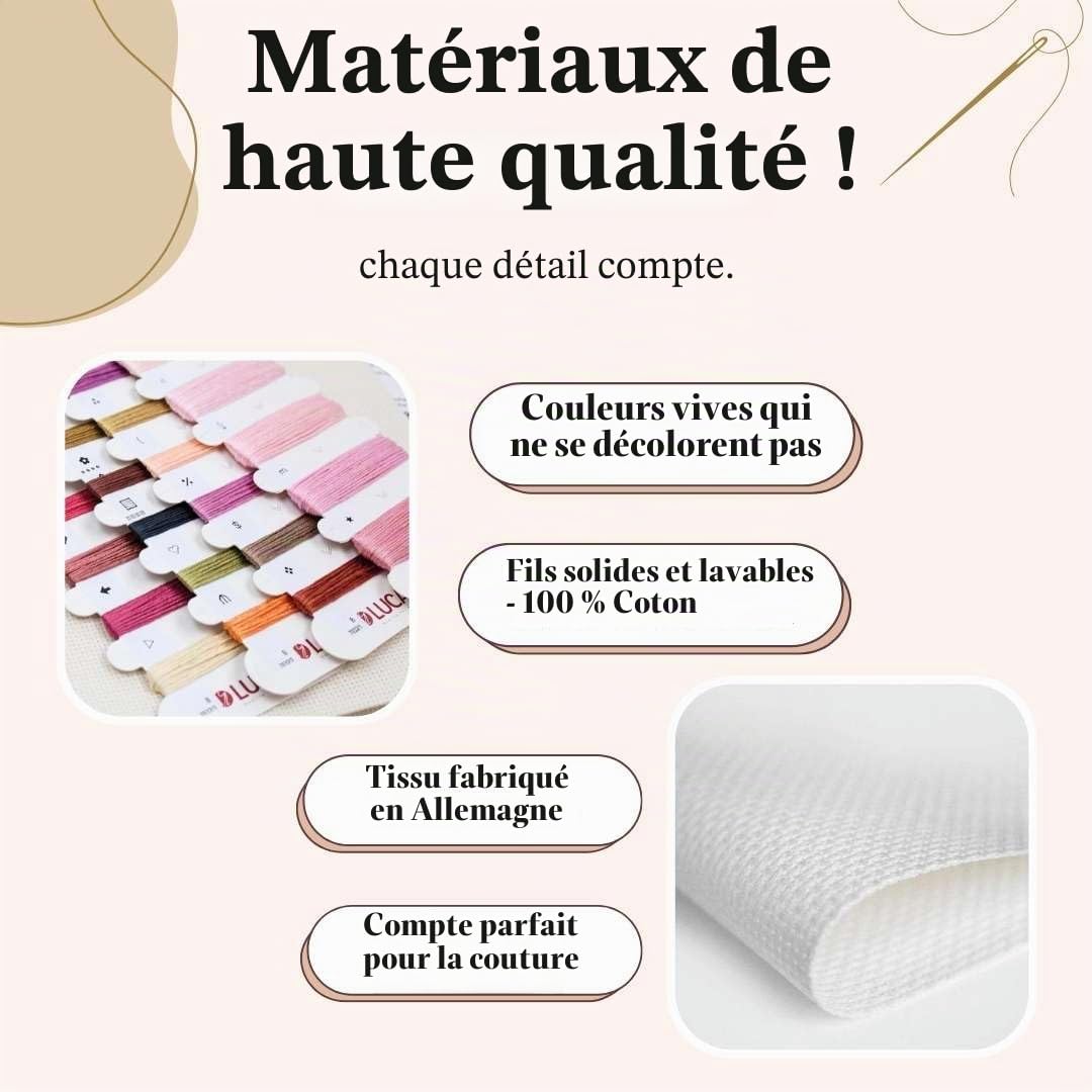 Luca-S Kit de broderie au point de croix compté pour adultes - Doré - La fête mexicaine B706